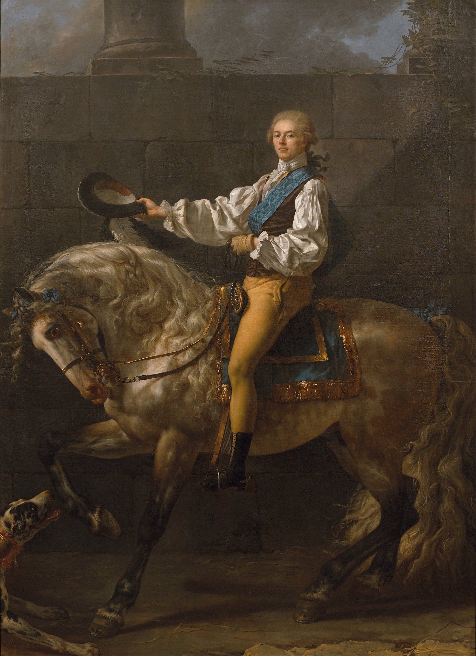 Reproduction du tableau « Portrait du comte Stanislas Potocki - Jacques-Louis David » par Alpha Reproduction en peinture à l’huile
