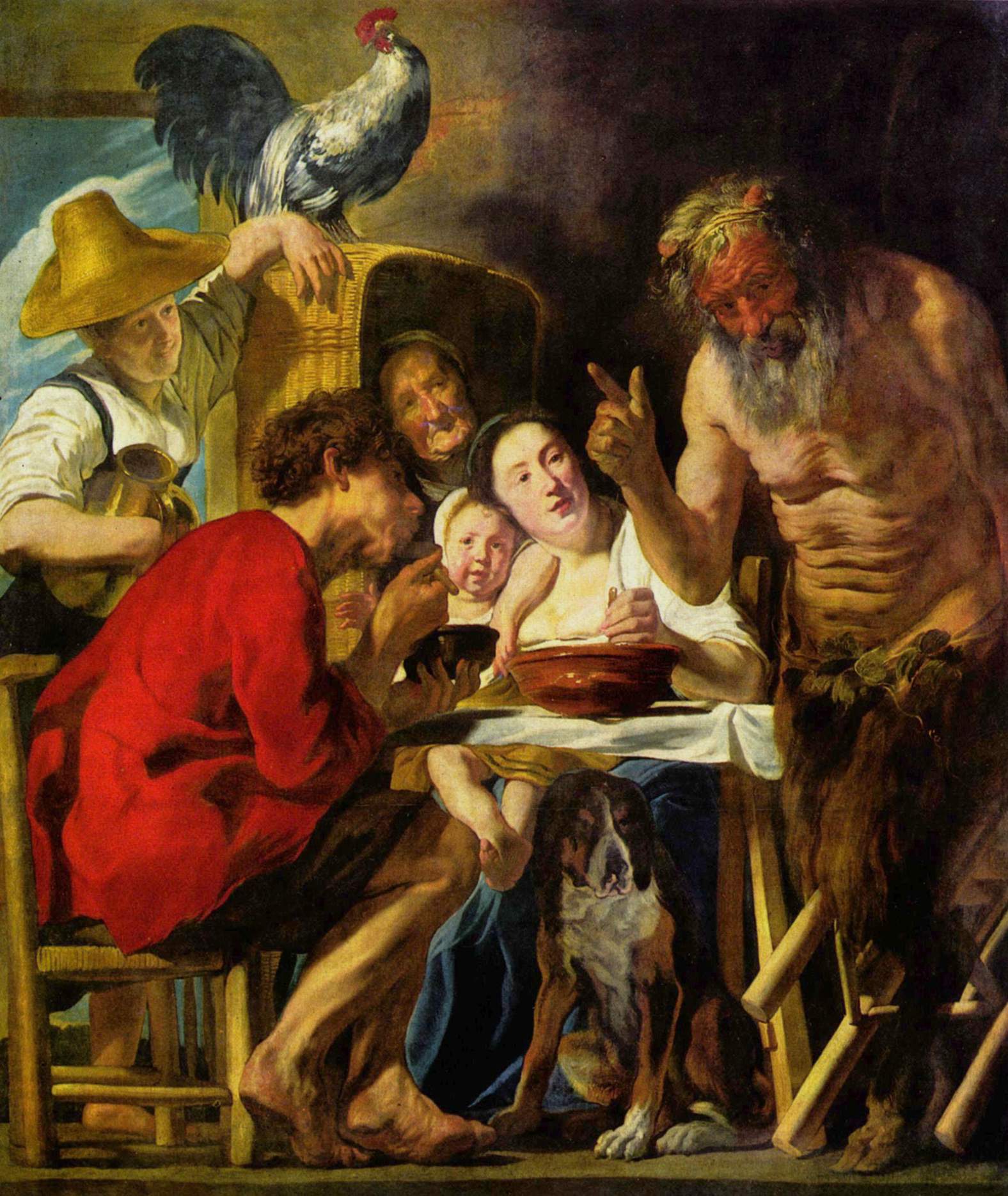 Le Satyre et le Paysan - Jacob Jordaens