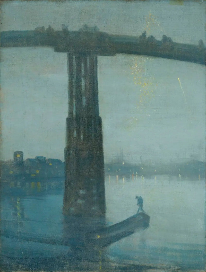 Mavi ve Altın Gece - Battersea Eski Köprüsü - James Abbott McNeill Whistler
