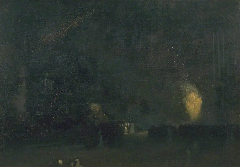 Gece: Siyah ve Altın - Ateş Tekerleği - James Abbott McNeill Whistler