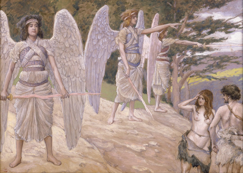 Adem ve Havva Cennetten Kovulmuş - James Tissot