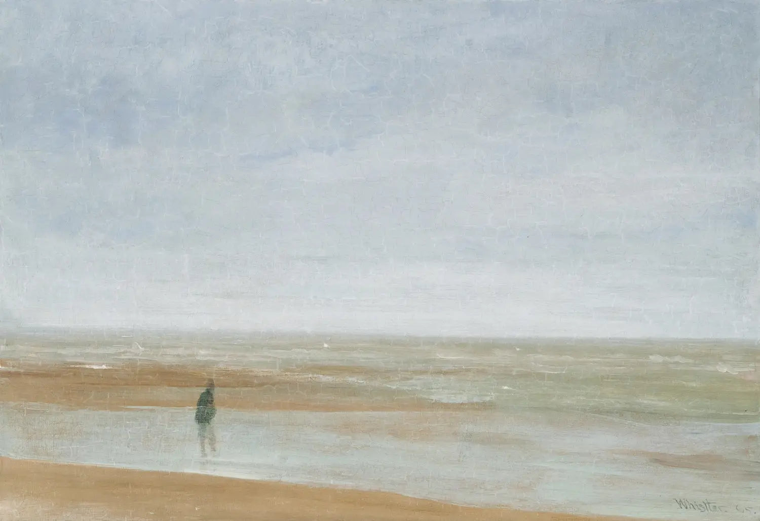 Reproduction du tableau « Mer et pluie - James Abbott McNeill Whistler » par Alpha Reproduction en peinture à l’huile