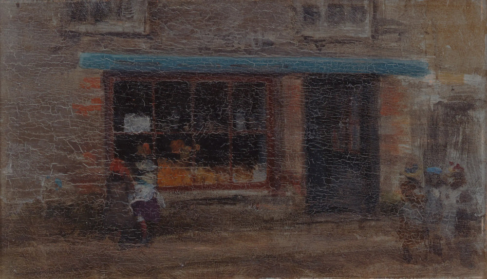 Reproduction du tableau « La note en orange et bleu (Sweet Shop) - James Abbott McNeill Whistler » par Alpha Reproduction en peinture à l’huile