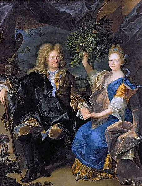 Jan Andrzej Morsztyn Kontu ve Kızı Isabelle Catherine Portresi - Hyacinthe Rigaud