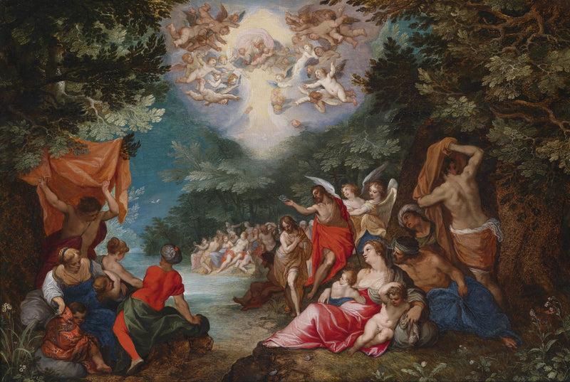 Le baptême du Christ dans le Jourdain - Jan Brueghel l'Ancien
