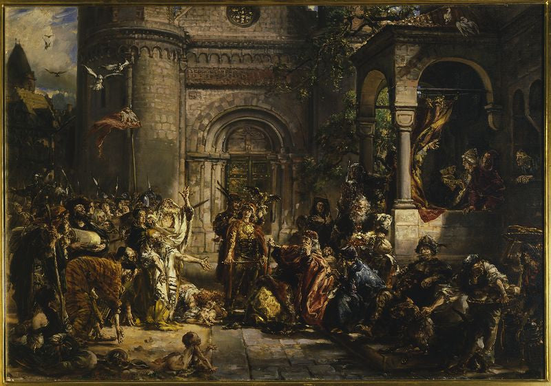 L'accueil des Juifs, de la série « Histoire de la civilisation en Pologne » - Jan Matejko