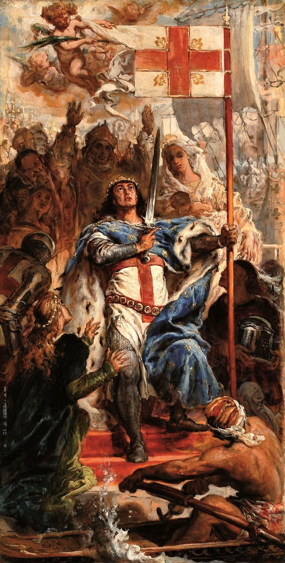 Saint Louis, un roi de France en croisade (esquisse) - Jan Matejko