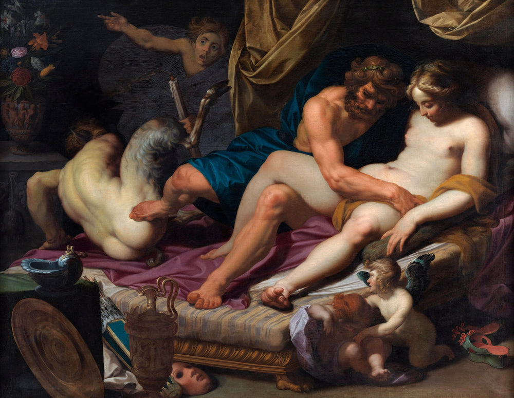 Hercule, Pan et Omphale - Abraham Bloemaert