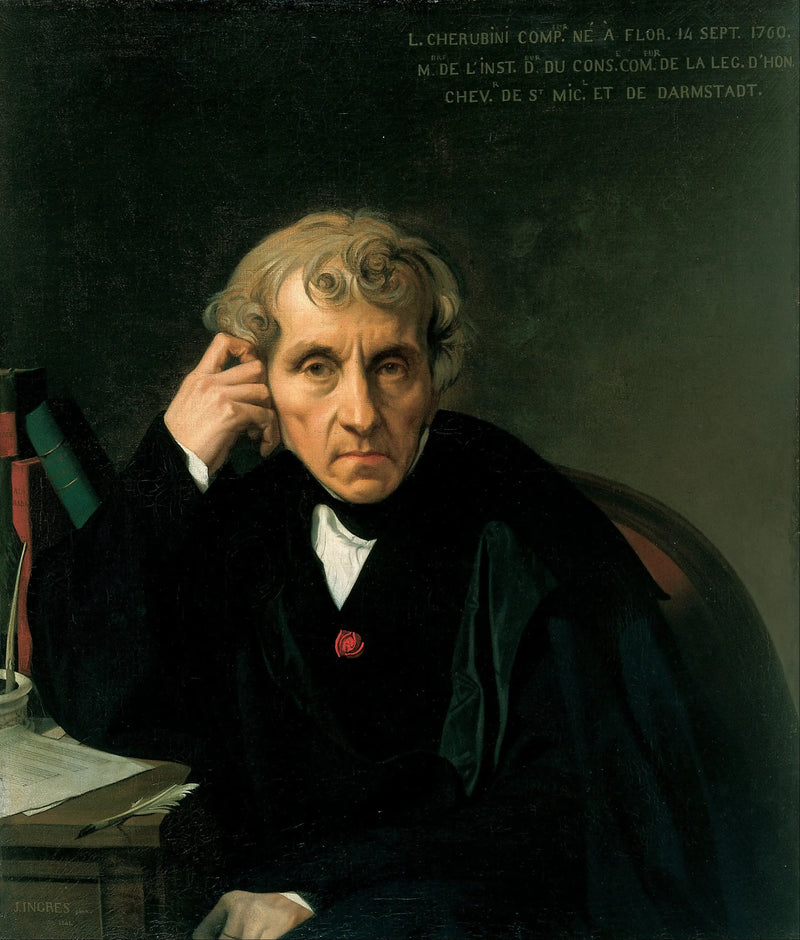 Luigi Cherubini Portresi - Jean-Auguste-Dominique Ingres