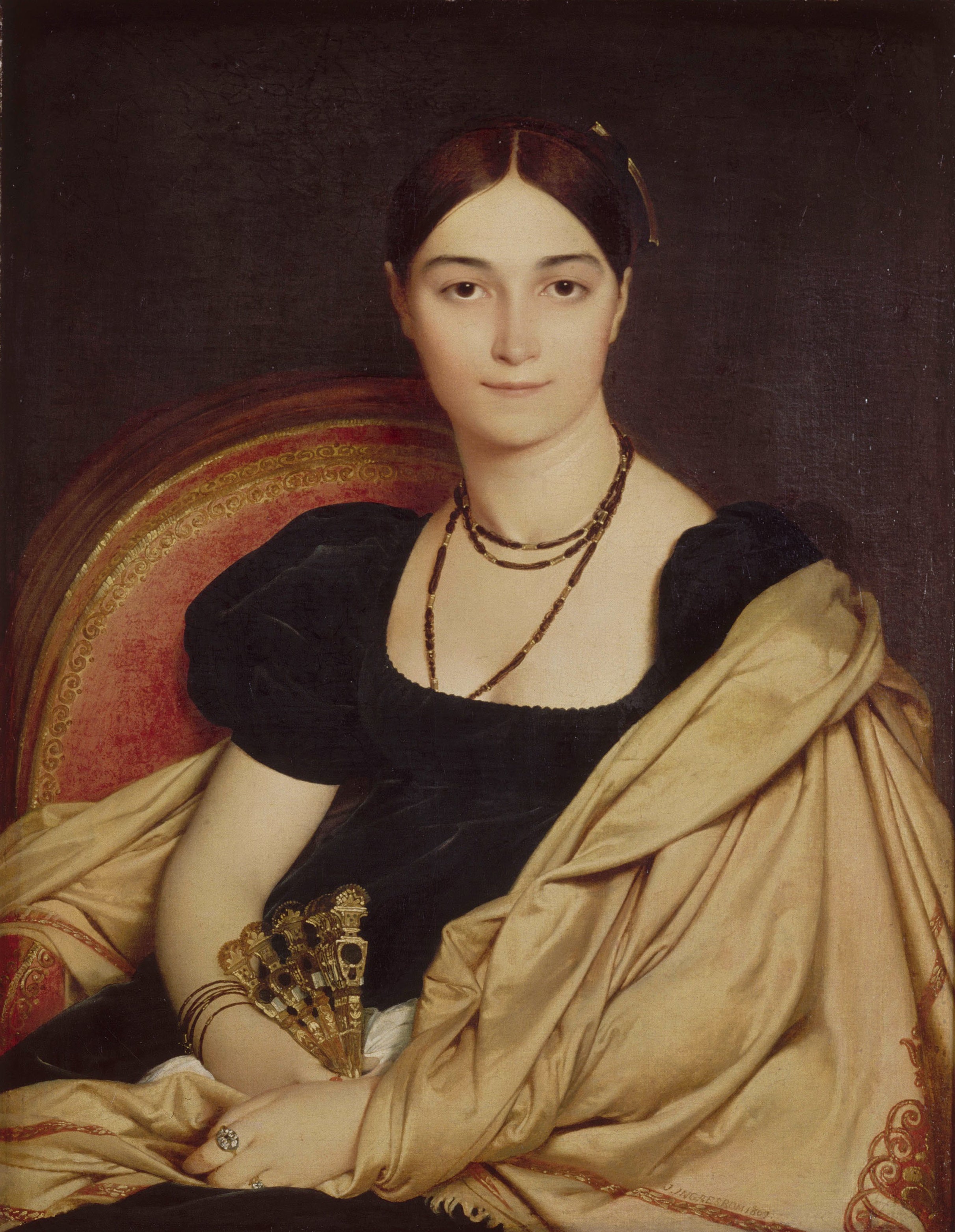 Madame Duvaucey Portresi - Jean-Auguste-Dominique Ingres