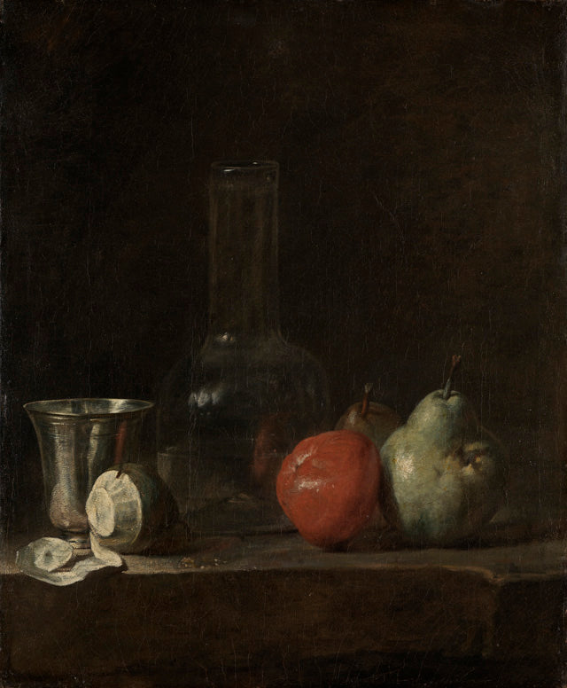 Nature morte aux fruits et un vase en verre - Jean Siméon Chardin