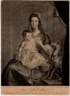 Jane Hamilton, 9. Lord Cathcart'ın eşi ve kızı Jane, gelecekteki Atholl Düşesi - Joshua Reynolds