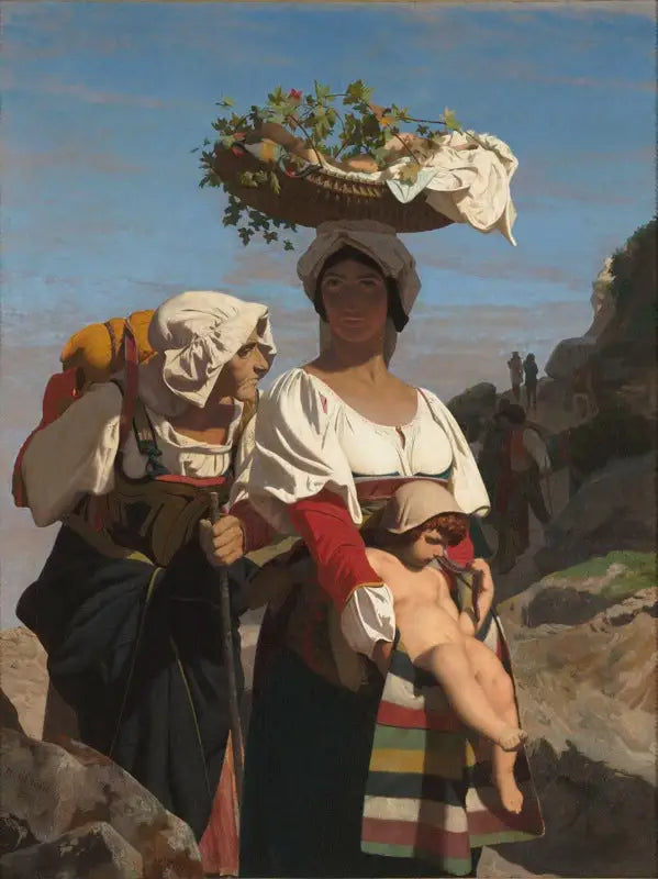 İki İtalyan Köylüsü ve bir Çocuk - Jean-Léon Gérôme