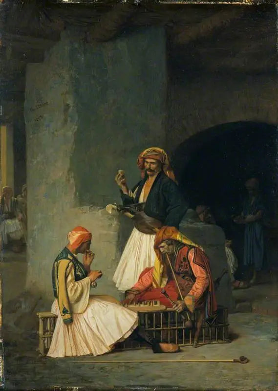 Reproduction du tableau « Les joueurs du repêchage - Jean-Léon Gérôme » par Alpha Reproduction en peinture à l’huile