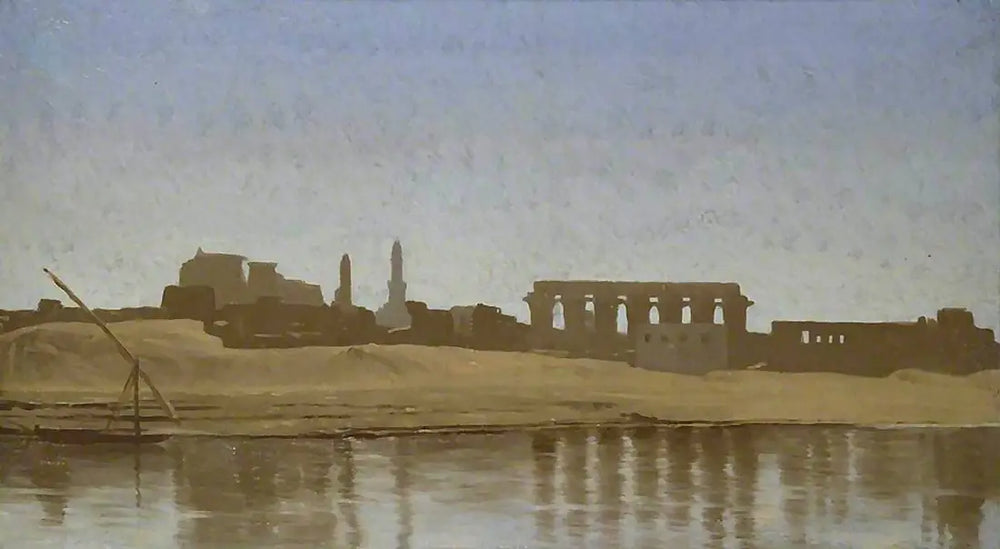 Reproduction du tableau « Vue du Nil à Louxor - Jean-Léon Gérôme » par Alpha Reproduction en peinture à l’huile