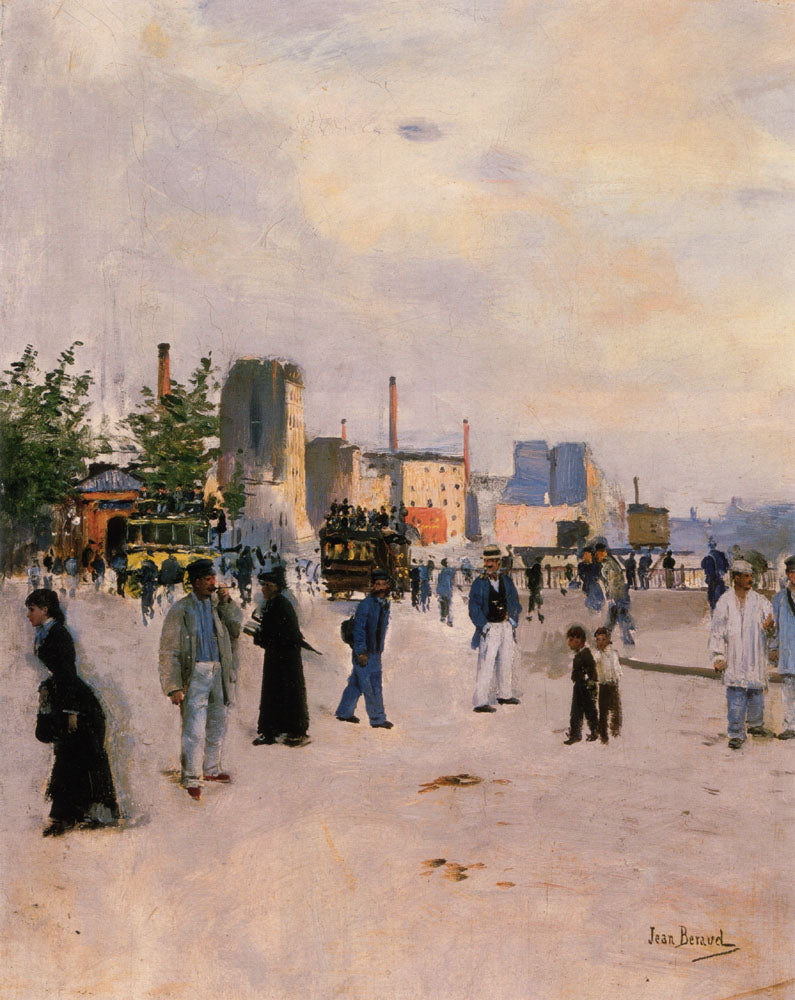 Scène avec cheminées d'usines - Jean Béraud