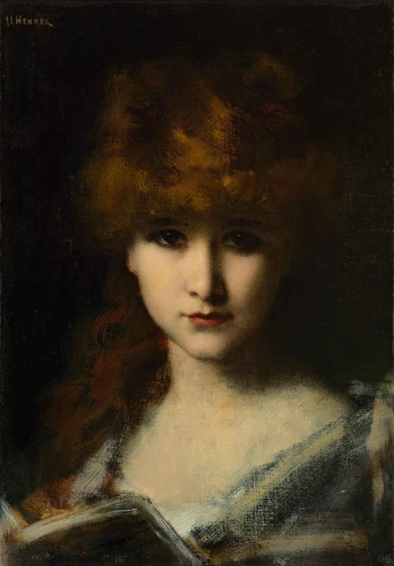 Jeune fille au livre - Jean-Jacques Henner