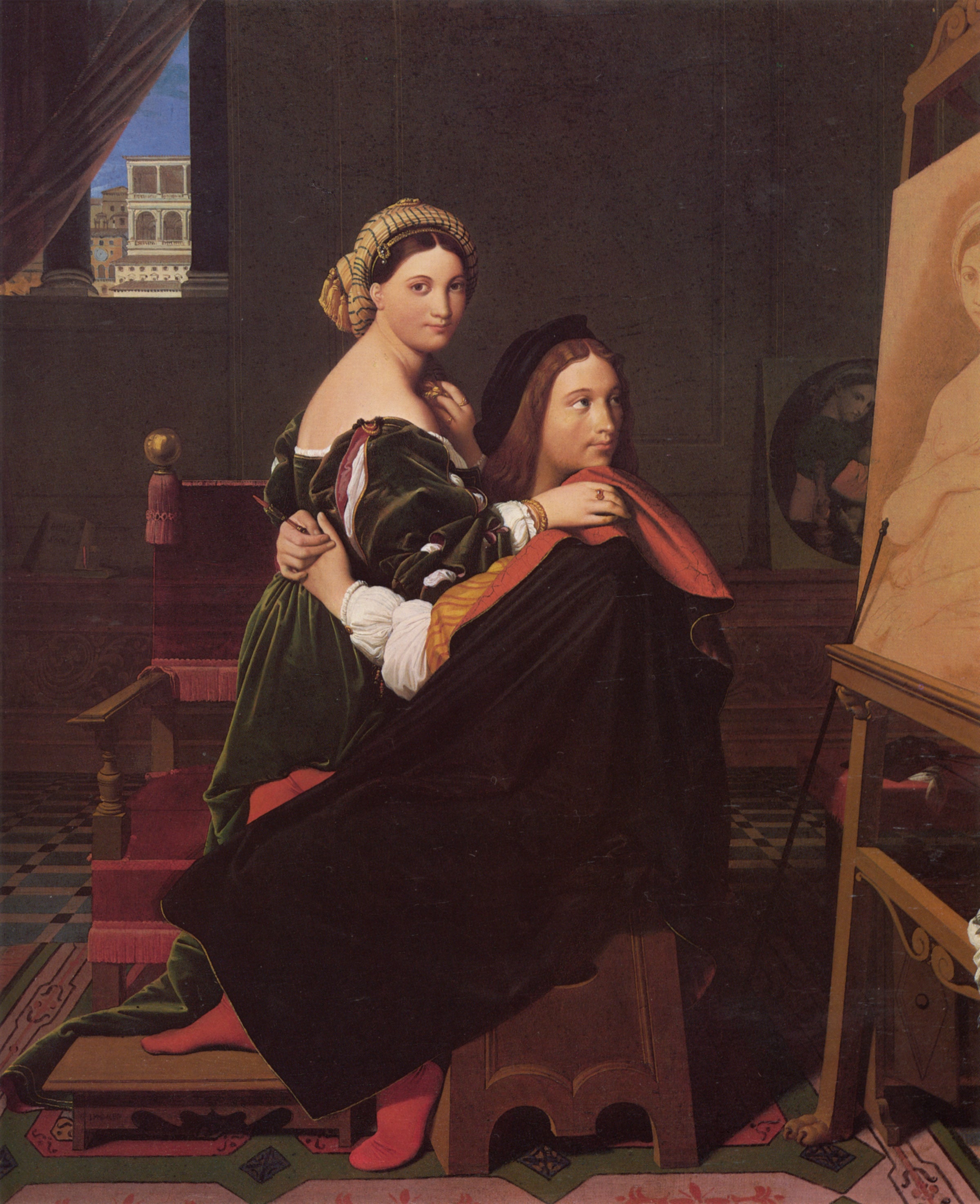 Raphaël ve Fornarina - Jean-Auguste-Dominique Ingres