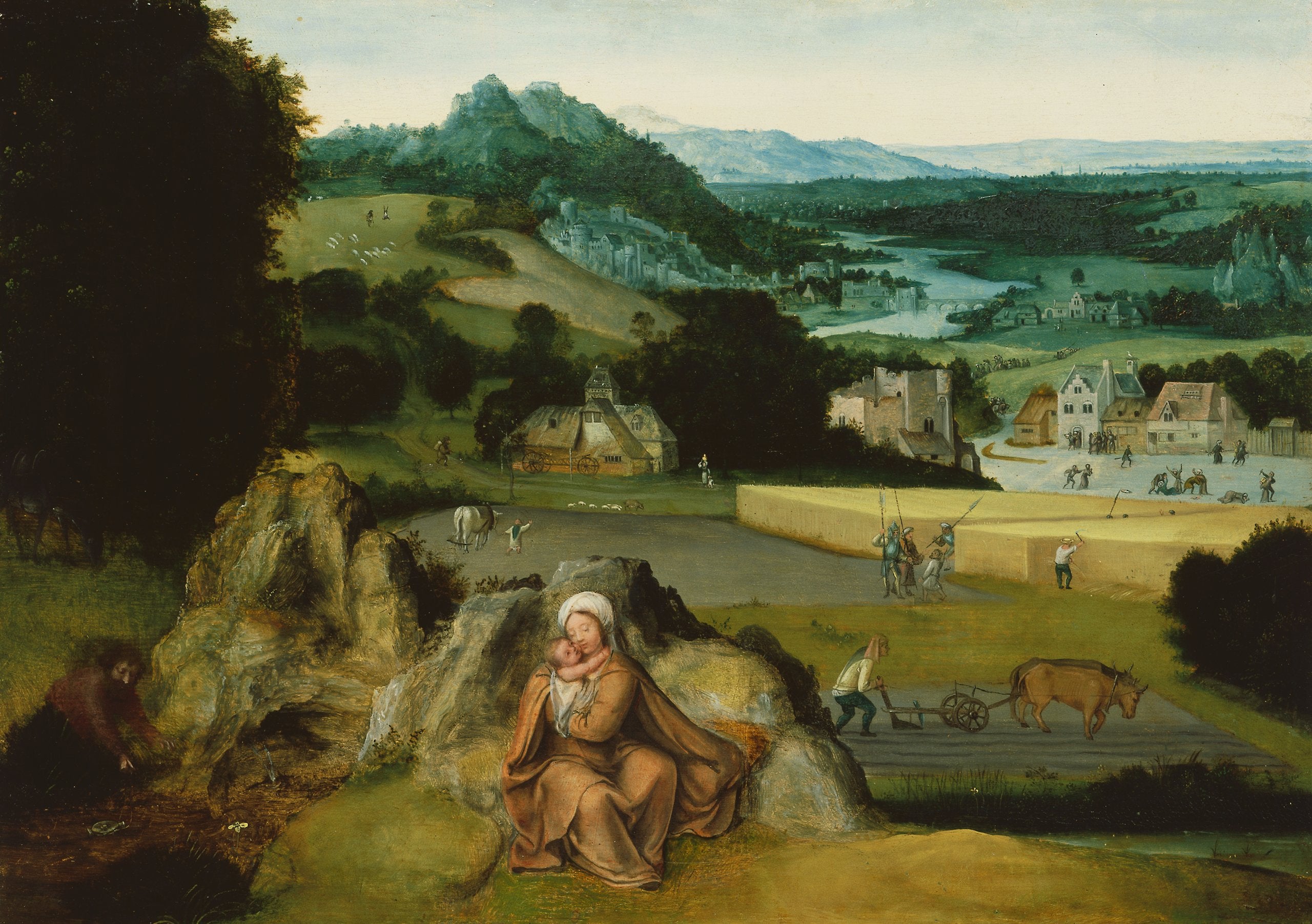 Reposez-vous sur la fuite en Égypte et le champ de blé miraculeux - Joachim Patinier