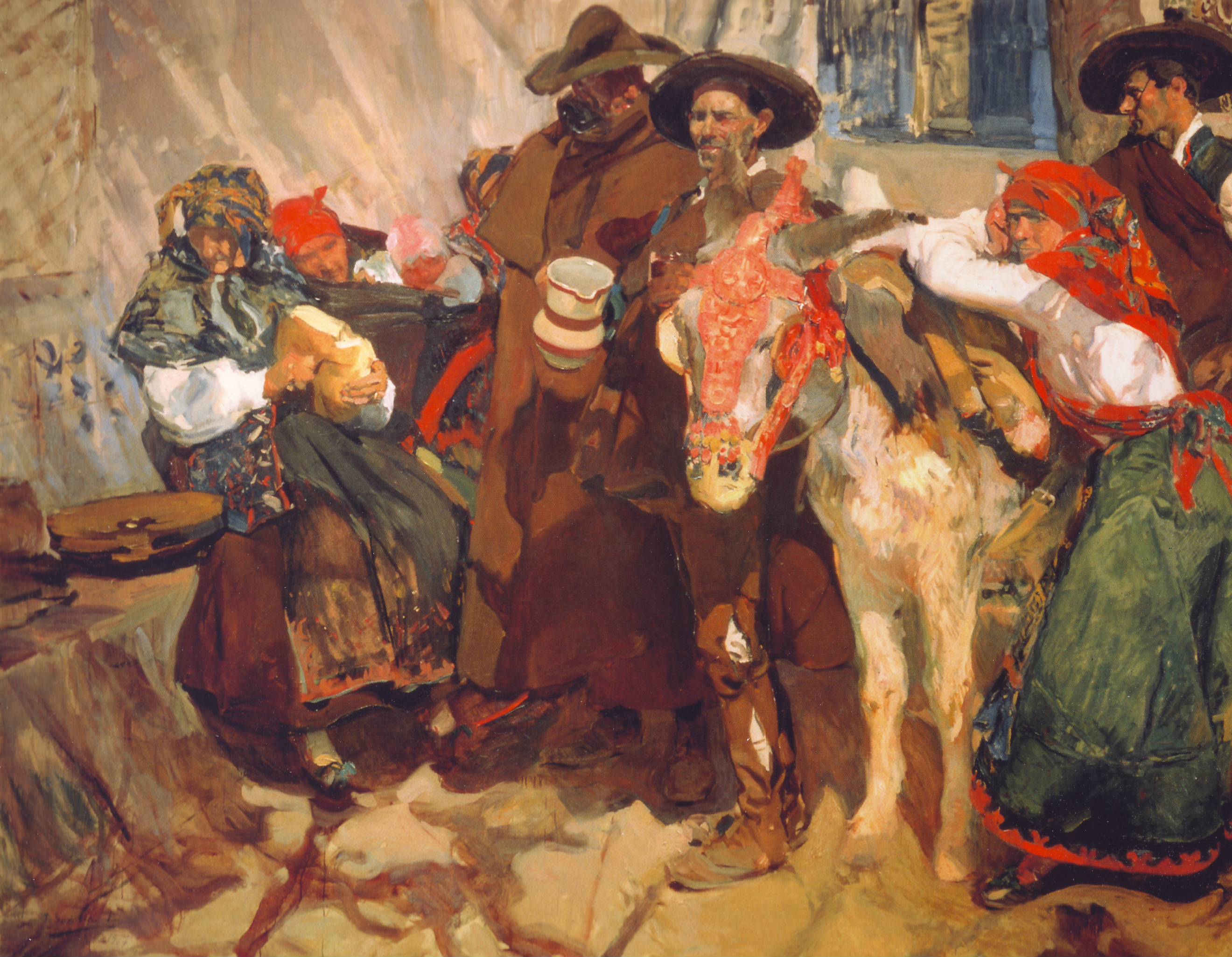 Reproduction du tableau « Villageois de Léon - Joaquín Sorolla » par Alpha Reproduction en peinture à l’huile