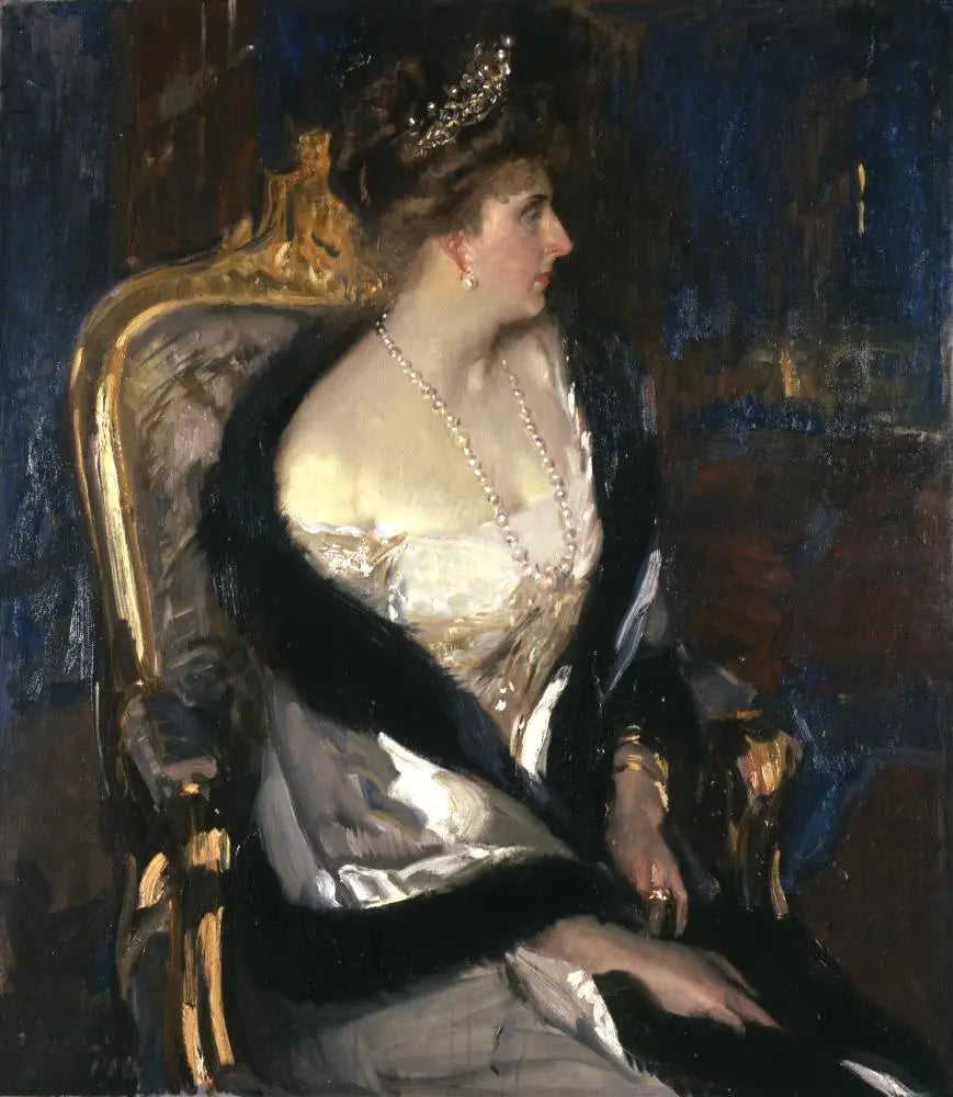 Reproduction du tableau « Victoria Eugénie, reine d'Espagne - Joaquín Sorolla » par Alpha Reproduction en peinture à l’huile