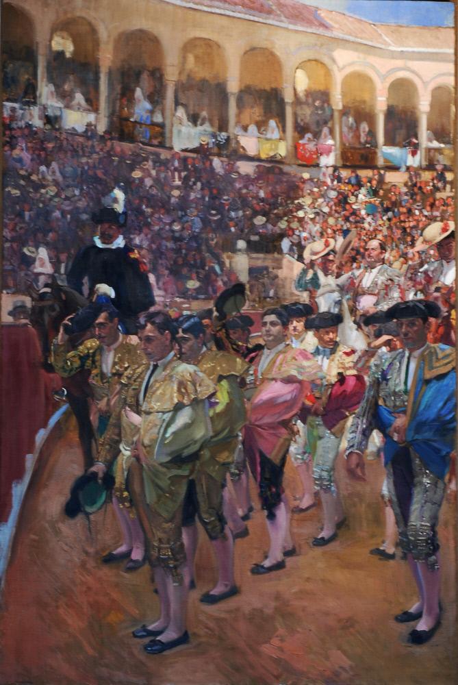 Reproduction du tableau « Séville, Les Toreros - Joaquín Sorolla » par Alpha Reproduction en peinture à l’huile