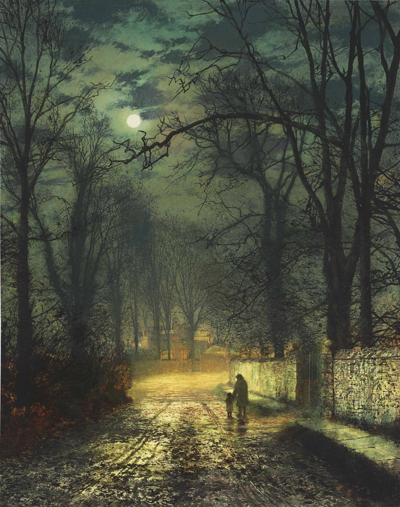 Ay Işığında Bir Sokağın Manzarası - John Atkinson Grimshaw