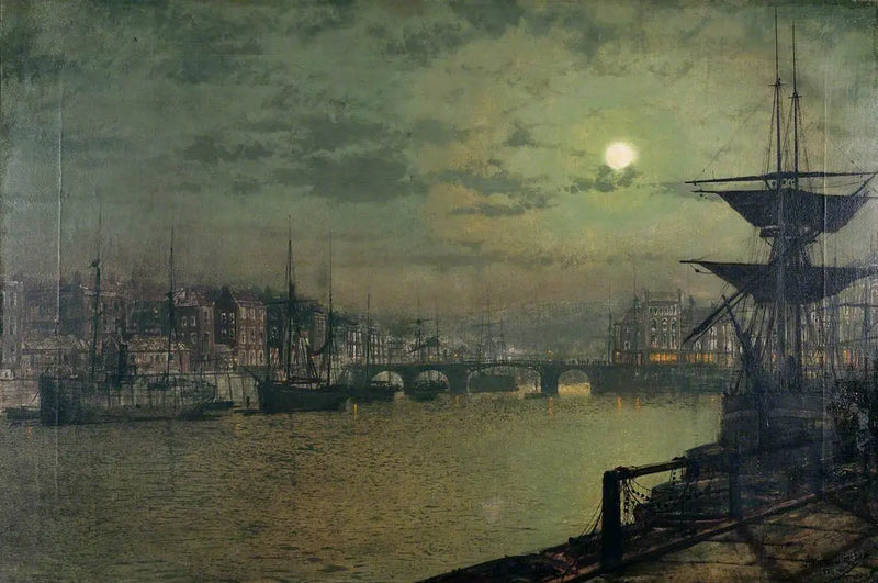 Çizgileri Çekici, Whitby - John Atkinson Grimshaw