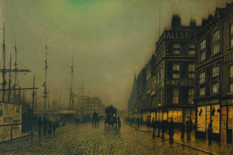 Liverpool Limanı Ay Işığında - John Atkinson Grimshaw