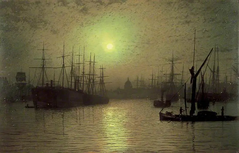 Tombée de la nuit sur la Tamise - John Atkinson Grimshaw - Alpha Reproduction