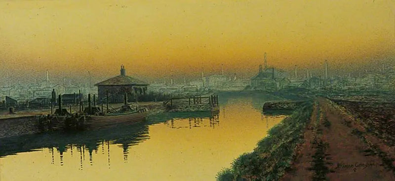 Pazar akşamı, Knostrop Kesimi, Leeds - John Atkinson Grimshaw