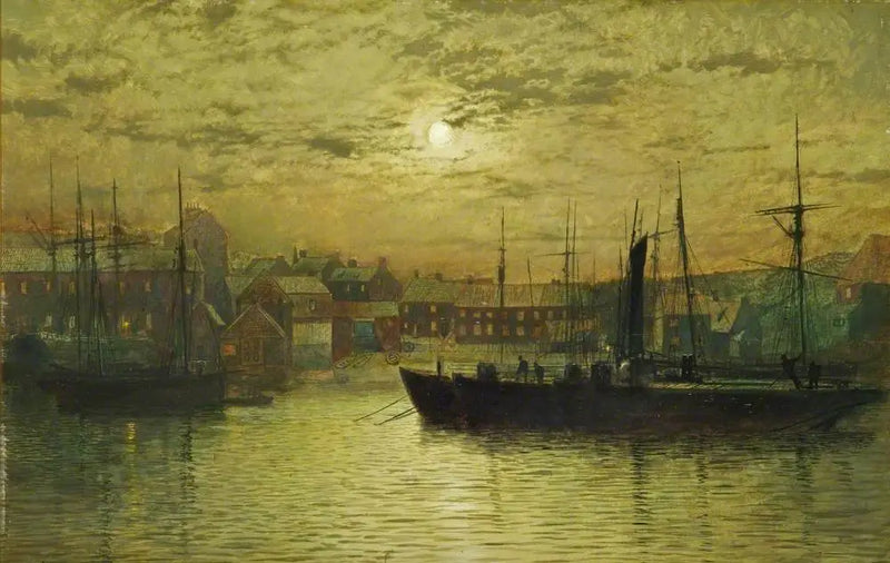 Whitby Limanı Ay Işığında - John Atkinson Grimshaw