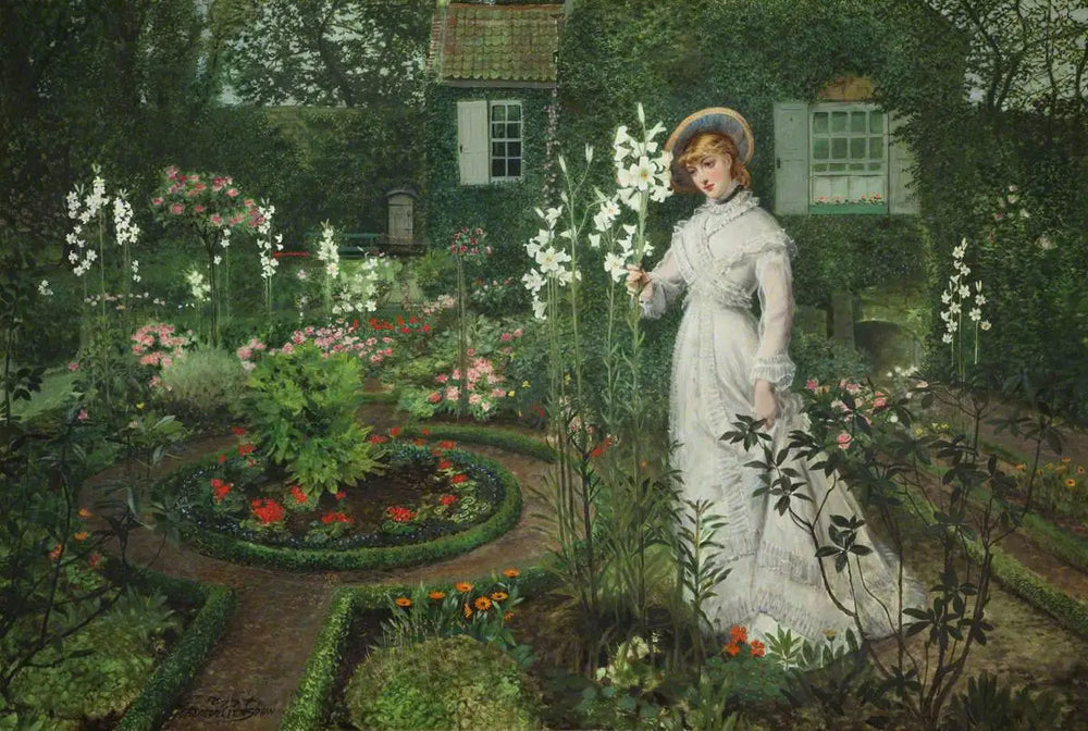Le Jardin du Recteur Reine des Lys - John Atkinson Grimshaw - Alpha Reproduction