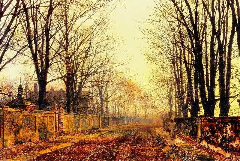 Meşe Ağaçlarının Altında - John Atkinson Grimshaw