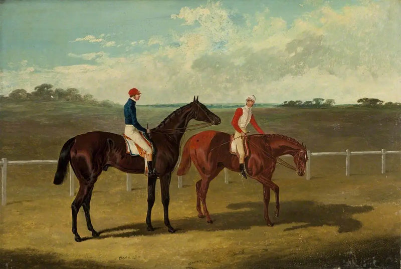 İki yarış atı – « Charles XII » ve « Euclide » – ve jokeyleri - John Frederick Herring, Sr.