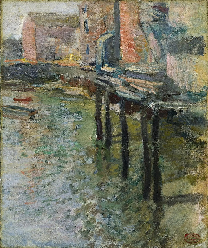 Çöl Sahili (Cos Cob'un Eski değirmeni) - John Henry Twachtman