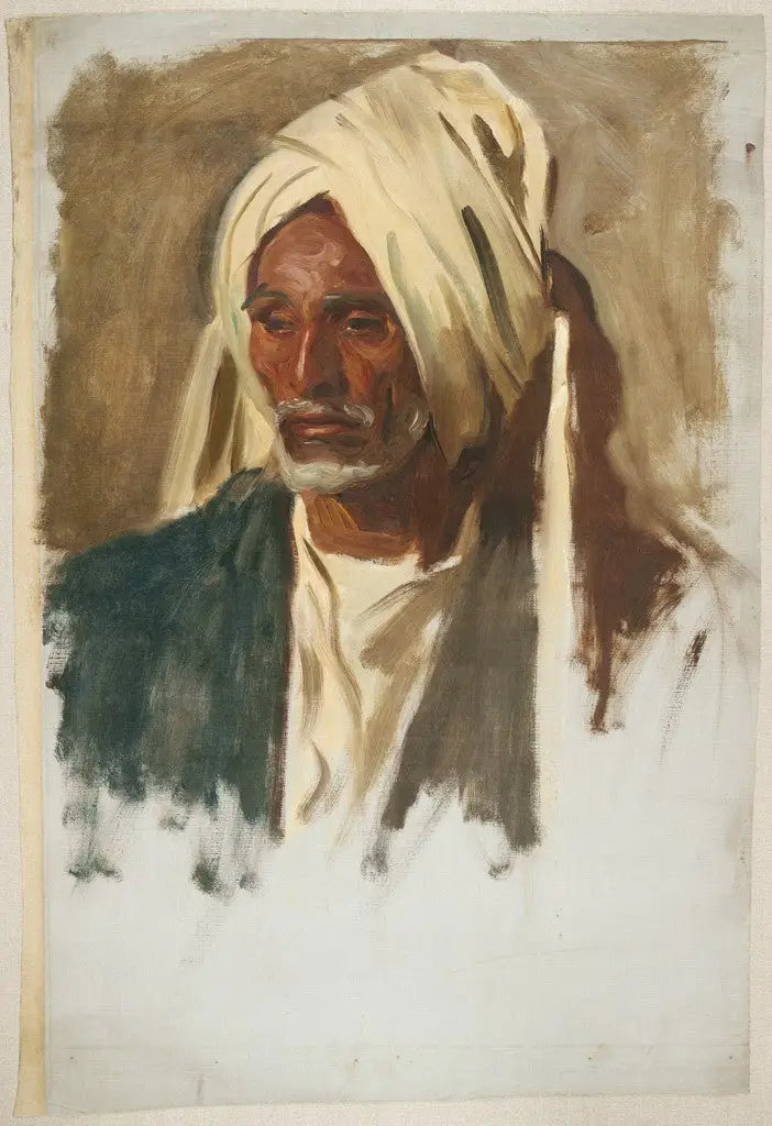Reproduction du tableau « Vieil homme à la barbe blanche - John Singer Sargent » par Alpha Reproduction en peinture à l’huile