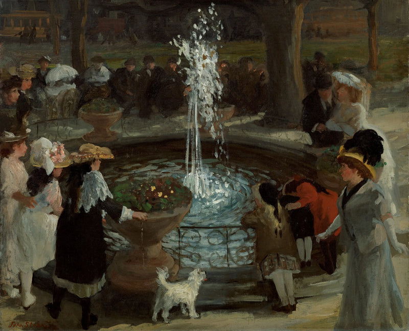 Titrek Fontene, Madison Square - John Sloan