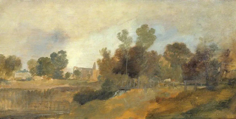 Wey Nehri'ndeki Newark Abbey - J. M. W. Turner