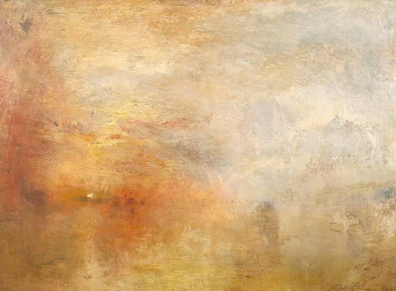 Bir göl üzerindeki gün batımı - J. M. W. Turner