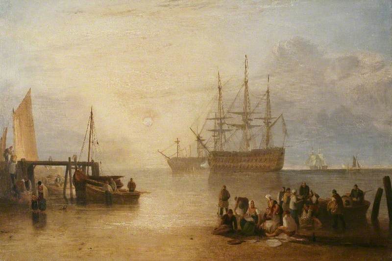 Reproduction du tableau « The Sun Setting through Vapour - J. M. W. Turner » par Alpha Reproduction en peinture à l’huile