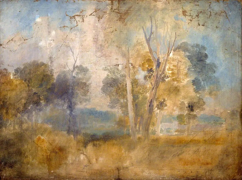 Ağaçlar Arasında Görülen Thames, muhtemelen Kew Köprüsü'nde - J. M. W. Turner