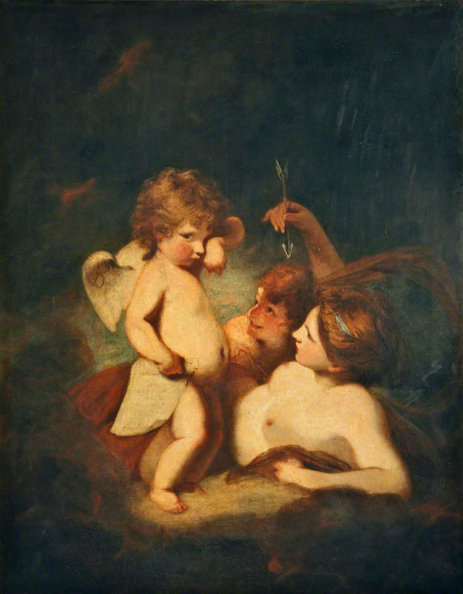 Vénus réprimande Cupidon pour avoir appris à jeter des comptes - Joshua Reynolds