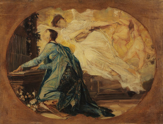 🎶 Org Çalan Kadın – Gustav Klimt (yaklaşık 1891)