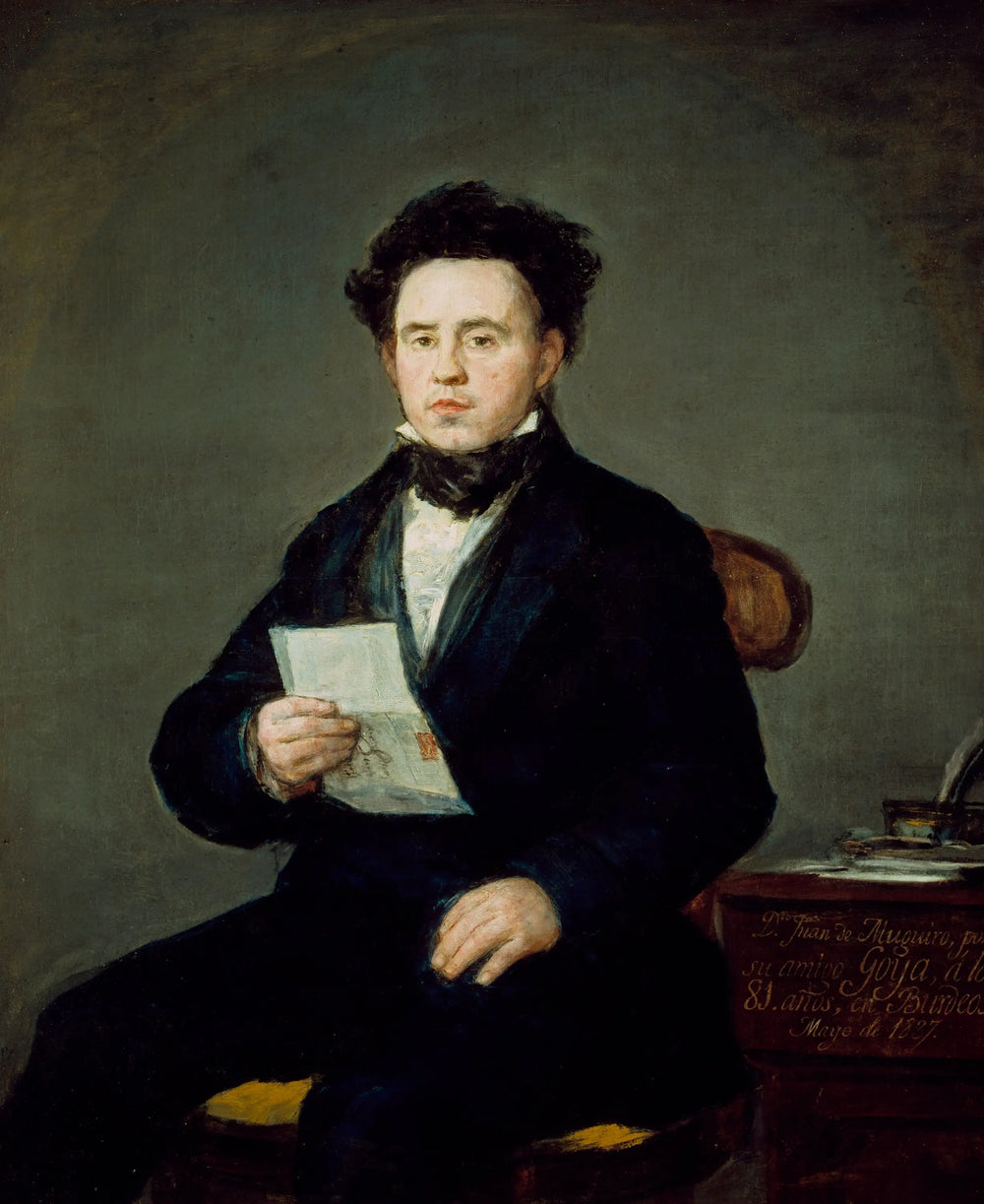 Reproduction du tableau « Portrait de Juan Bautista Muguiro - Francisco de Goya » par Alpha Reproduction en peinture à l’huile