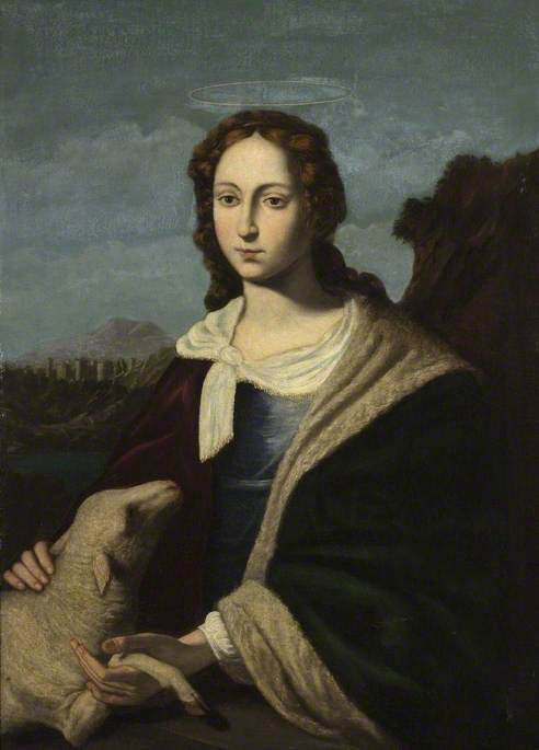 Sainte Agnès ve Koyun - Jusepe de Ribera