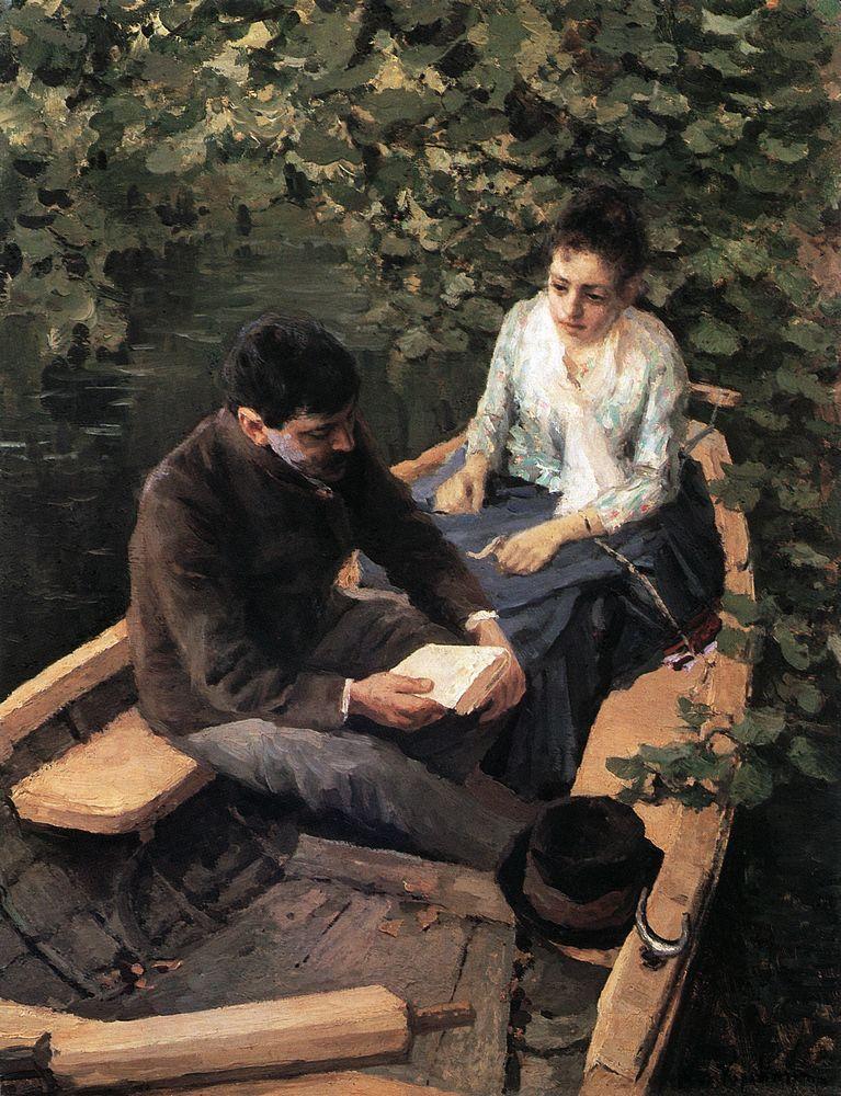 En barque - Konstantin Korovin