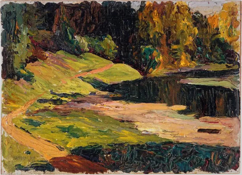 Reproduction du tableau « Akhtyrka, parc - Vassily Kandinsky » par Alpha Reproduction en peinture à l’huile