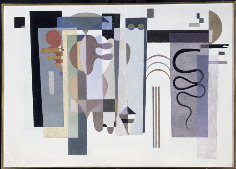 Reproduction du tableau « Deux points verts - Vassily Kandinsky » par Alpha Reproduction en peinture à l’huile