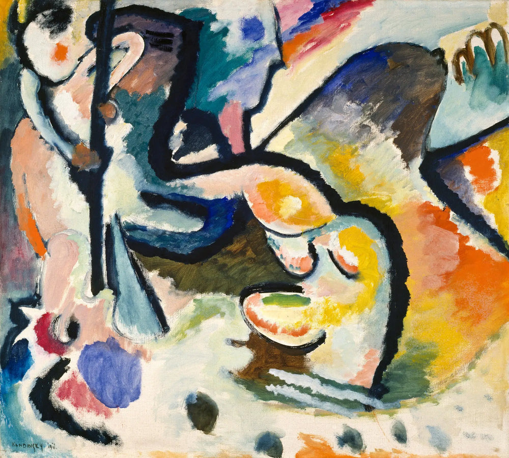 Reproduction du tableau « Saint Georges III - Vassily Kandinsky » par Alpha Reproduction en peinture à l’huile